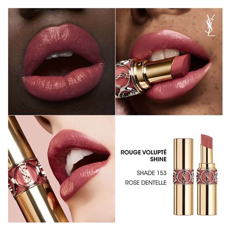 YSL Rose Dentelle (153) Rouge Volupte Shine Oil